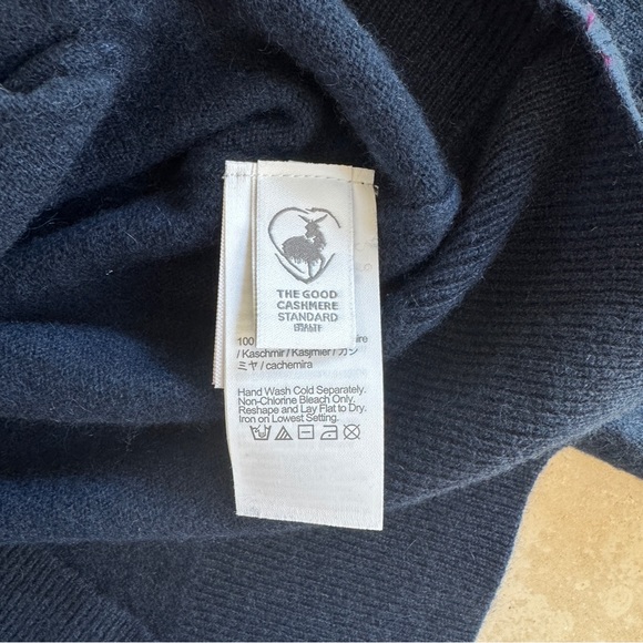 J Crew Navy Blue Full Zip Cashmere Sweater Mens Size S NEW - Picture 9 of 10